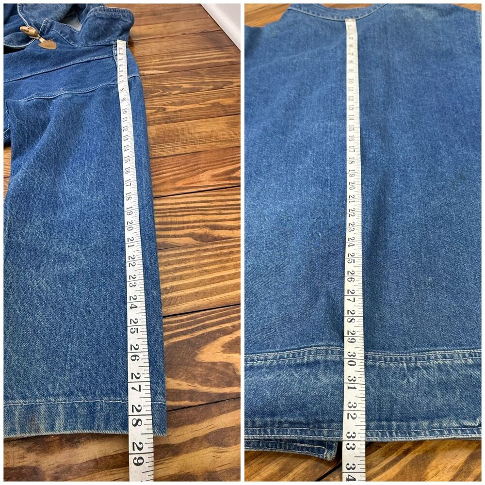 Vintage Denim Duffle Coat | USA Made, Wood Toggle 100% Cotton Jean Jacket - Picture 12 of 12
